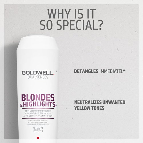 Goldwell Dualsenses Blondes & Highlights Conditioner - Anti-Yellow Formula for Radiant Hair