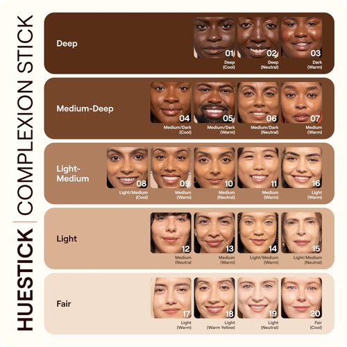 Live Tinted HUESTICK Complexion Stick - Medium-to-Full Buildable Coverage - Soft Matte Finish - Multitasking Makeup Stick - Lightweight, Creamy Formula - Shade 06