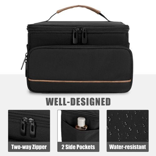 CURMIO Barber Bag for Hair Clippers, Men Trimmer Travel Case Compatible with Andis/Hatteker/Oster Hair Clipper and Hair Cutting Tools, Bag Only