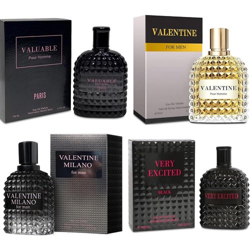 A CENTER Men's Cologne Gift Set - Vanilla Bourbon, Leather & Amber | 3.4 Fl Oz Each | Luxury Eau de Toilette