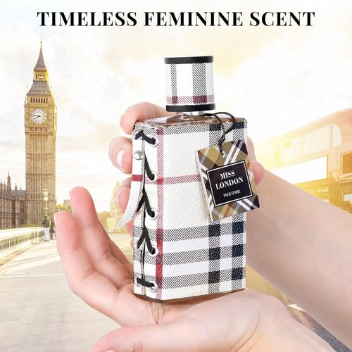 Miss London Eau De Parfum for Women - Floral Honeysuckle, Rose & Jasmine - Elegant Fresh Scent - 100ml Bottle for Daily Wear