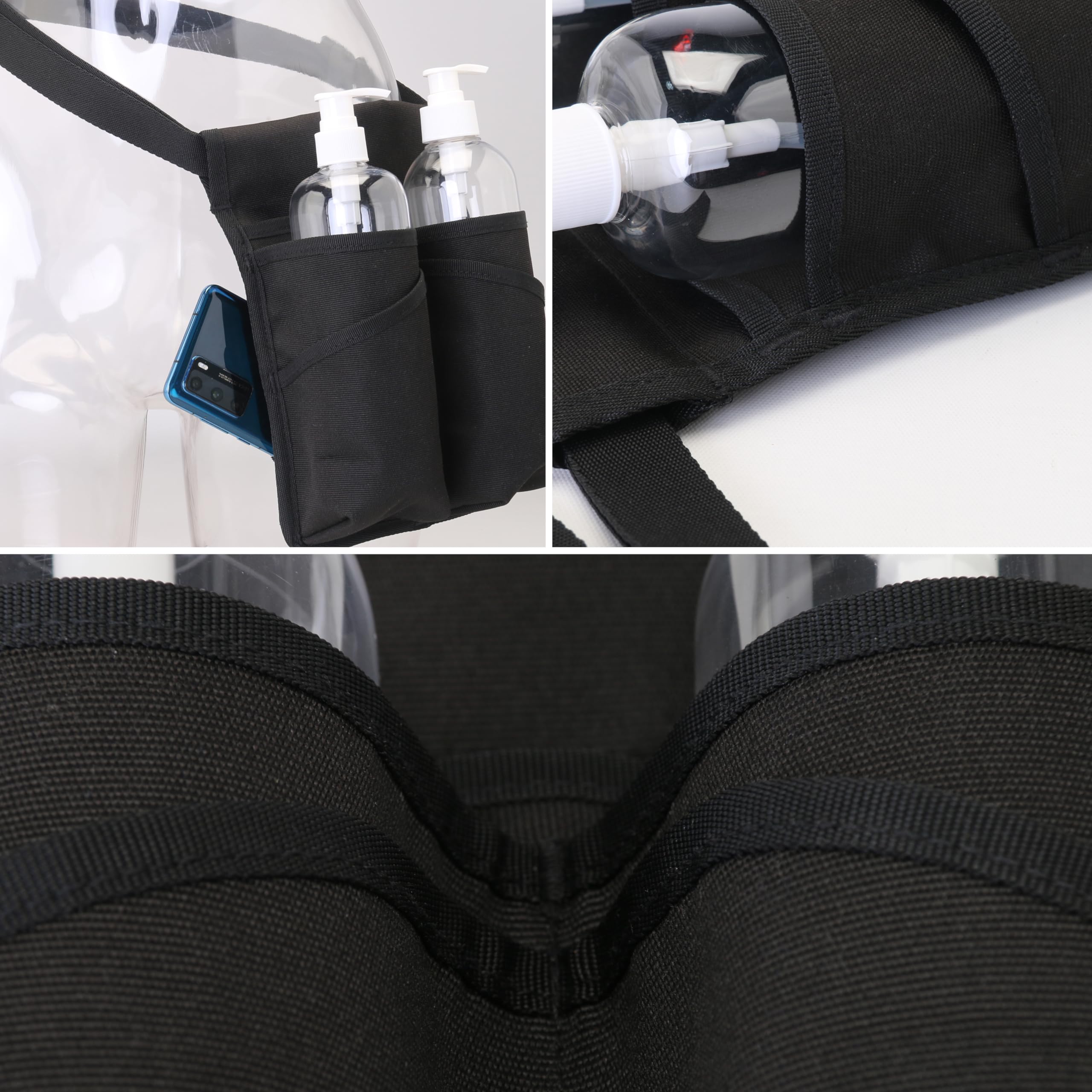 YOURUIMEI Professional Massage Therapist Holster with Adjustable Belt, Massage Bottle Bag, Massage Lotion Holster,Black(YR-XJ-2KD)