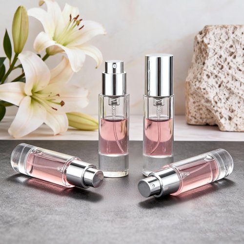 KIT TOWN 5ml Perfume Travel Refillable Bottle Perfume Atomizer, Travel Size Perfume Bottle,10pcs Glass Bayonet Mount Fragrance Atomizers for Trip, Leak-proof Cologne Sprayer Bottles