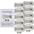 Flamingo Women's Razor Blade Refill Cartridges - 10 Count | 5-Blade Shaving System for Smooth Skin