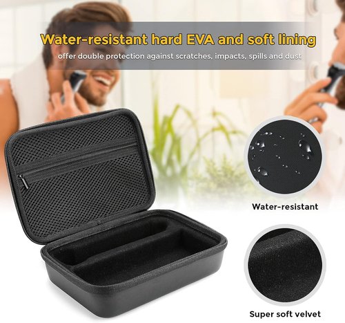 ProCase Hard Carrying Case for Norelco Multigroom Series 7000 - Black | Protects Men's Electric Trimmer & Attachments