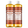 Dr. Bronner's Magic Soap - Pure-Castile Liquid Soap (Eucalyptus, 16 ounce, 2-Pack) -Regenerative Organic Certified Oils, 18-in-1 Uses: Body, Hair, Laundry, Pets & Dishes, Concentrated, Vegan, Non-GMO