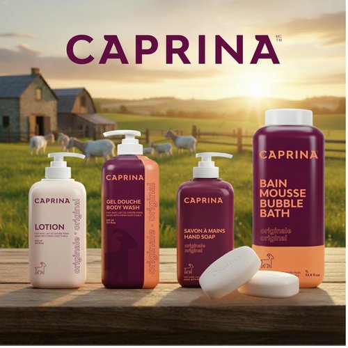 Caprina Fresh Goat’s Milk Body Wash, ORIGINAL Formula, 625 ml, Moisturizing Cleanser for Normal Skin, Gentle Daily Hydration