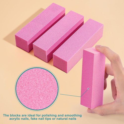 TsMADDTs Nail Files and Buffers, 13 pcs Nail Kit with 3-Way Sanding Block, 4-Way Buffing Block, 100/180 Files, Cuticle Nippers & Cuticle Pusher