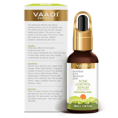 Skiennix Anti-Acne Face Serum - Glycolic & 2% Salicylic Acid, 30ml for Clear Skin