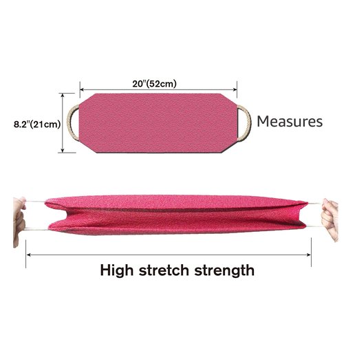Evridwear Exfoliating Back Scrubber for Shower - Double-Sided Body Scrubber with Handles, Deep Clean, Massage & Exfoliate Back Washer for Men & Women, Invigorates Skin & Circulation