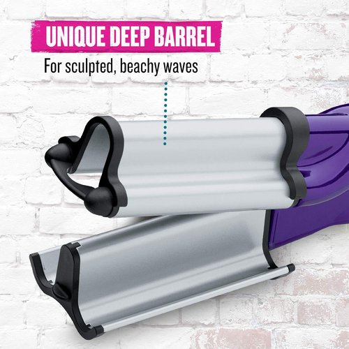 Bed Head Wave Artist Deep Waver - Create Beachy Waves, Combat Frizz & Add Shine | Tourmaline Ceramic Technology (Purple)