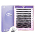 GAQQI Lash Clusters, Eyelash Clusters 120PCS C Curl Individual Lashes, Wispy Cluster Eyelash Extension 10-16mm Mixed Length, Natural Looking Cluster Lashes （GQ03, C Curl, 10-16mm)