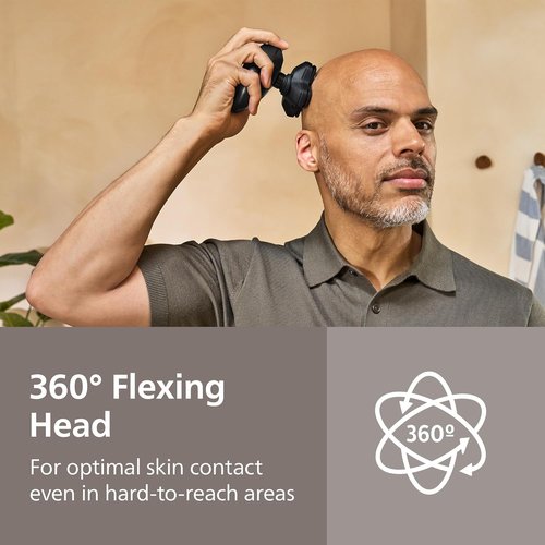 Philips Norelco Head Shaver Pro 5000 Series - Electric Shaver with 360° Flexing Head & ComfortCut Blades for Gentle, Clean Shave | Model HS5980/40