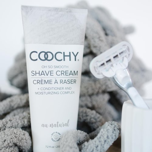 Coochy Shave Cream - Moisturizing Shave Lotion - Gentle Intimate Shaving Cream - For Bikini Area, Underarms, Legs & More - Rash-Free, Hydrating Formula - Au Natural, 32 oz