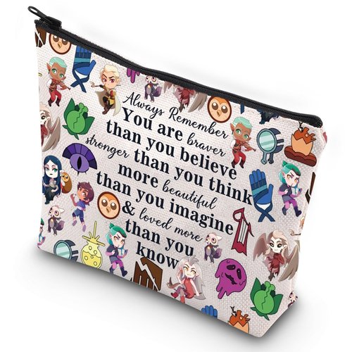 G2TUP Luz Noceda Cosmetic Bag Eda & Luz Fans Gift You Are Braver Stronger Beautiful Than You Know Zipper Pouch Bag Amity Blight Merch (You Braver Bird MG)