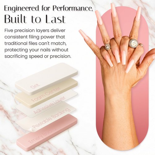 Tammy Taylor 100 Grit Acrylic Finger Nail Files for Women, 100/180 Limas para Uñas & Emery Boards for Nails, Professional Manicure Tools, Salon Art Supplies & Accessories, Disposable Fingernail File