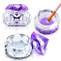 Patelai 2 Pcs Nail Art Acrylic Liquid Powder Dappen Dish with Lid, Nail Crystal Bowl Glass Dapping Dish Bowl Glassware Crystal Cup Gift for Girls Manicure Care Tools DIY Manicure
