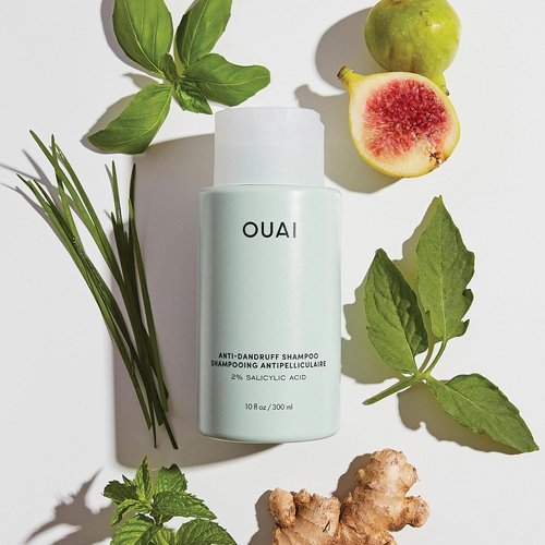 OUAI Anti Dandruff Shampoo - Soothing Salicylic Acid Formula for Flaky Scalp - Sulfate Free (10 Fl Oz)