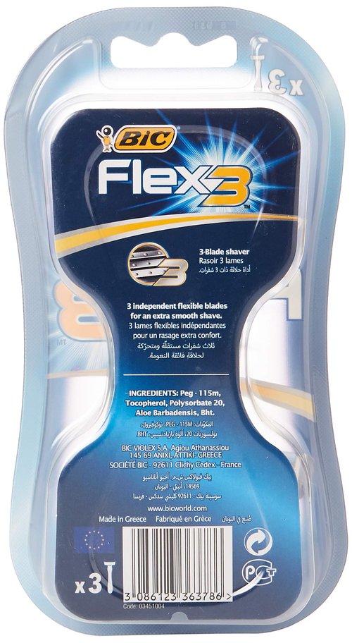 BIC Flex 3 Comfort Disposable Razors - Pack of 3