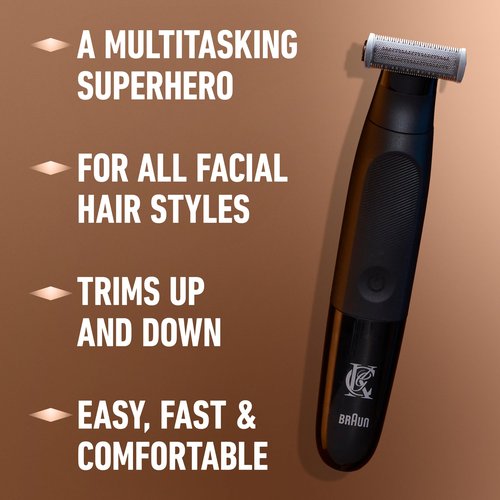 King C. Gillette All-in-One Styler Beard Trimmer Razor Refill with 4-Directional Metal Razor Blades, 1 Cartridge