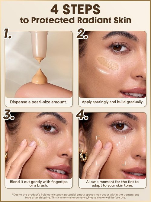SheGlam Dew & Done Skin Tint - SPF 20 Light-Medium Coverage Foundation for Even Skin Tone | Bamboo