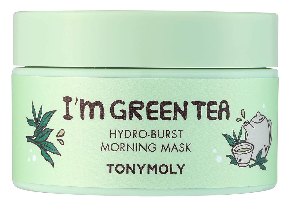 TONYMOLY I’m Green Tea Hydro Burst Morning Mask - Refreshing Gel for Dull Skin - Hydrating with Green Tea & Bamboo Extracts
