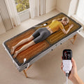 Bearhug Massage Table Warmer - Dual-Zone Heating Pad with 10 Levels & Timer | 30” x 71”, Dark Grey Sherpa Wool, Machine Washable