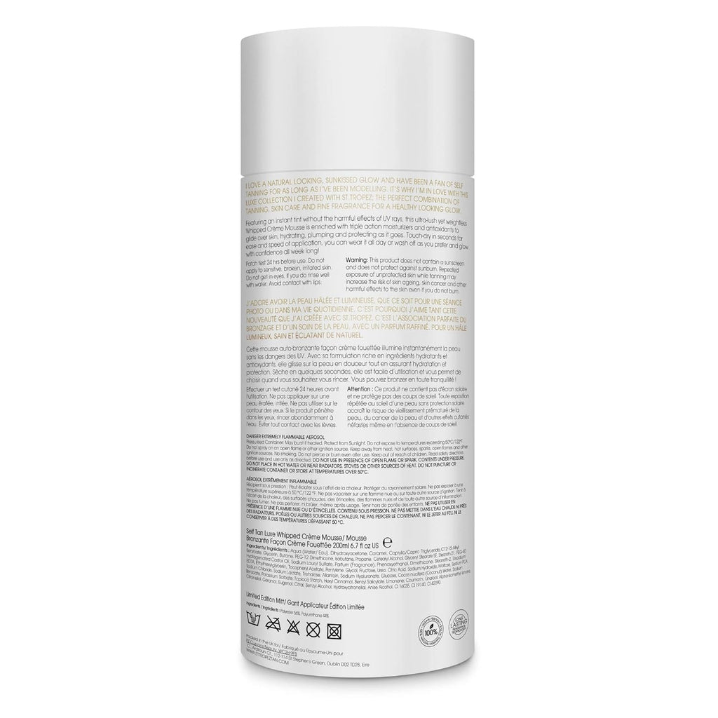 St. Tropez Ultimate Glow Kit - Limited Edition Self Tan Luxe Whipped Crème Mousse & Mitt | 6.7 Fl Oz, Vegan Formula with Hyaluronic Acid