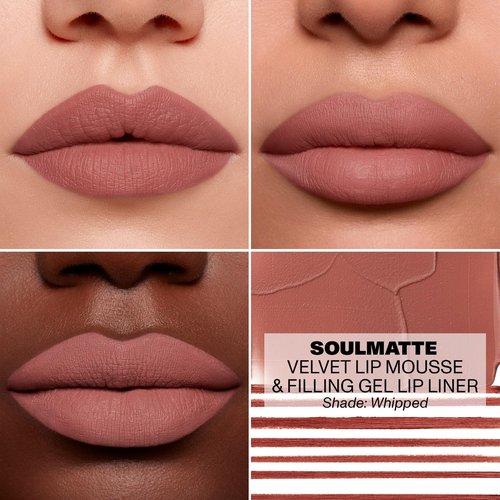 MORPHE Soulmatte Gel Lip Liner - Creamy Matte Lip Pencil with Sweet Almond & Tea Seed Oil - Whipped (0.007 oz)