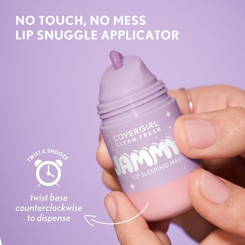 COVERGIRL Clean Fresh Jammy Lip Sleeping Mask - Lavender Scent with Avocado & Grape Seed Oils | 10 Whipped Lavender