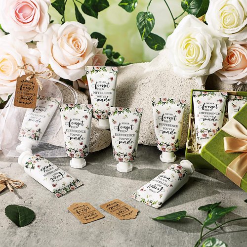 Dansib 48 Sets Employee Appreciation Gifts Thank You Team Gifts Hand Mini Lotion Bulk Inspirational Travel Size Hand Cream for Employee Staff Coworker Team Teacher Party Favors(Elegant)