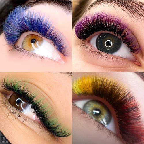 ABONNIE Colored Lash Extensions, 400 pcs Mix Color Premade Fans Eyelash Extension,6D 12mm C Curl lash Extension, Premade Lash Fans Cashmere Lash Extension(6D 0.07-C 12mm)