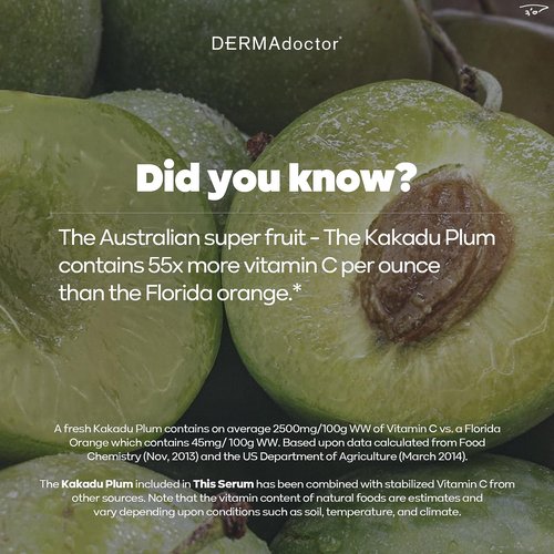 DERMAdoctor Vitamin C Oil for Face – Night Toner, Hydrating 20% Vitamin C Face Oil for Women Anti Aging with Vitamin E, Ferulic Acid & Marula Oils, Dermatologist Formulated, 1 Oz