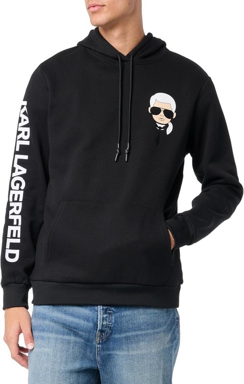 KARL LAGERFELD Men's Hoodie - Stylish Karl Character Design | Comfortable Fit