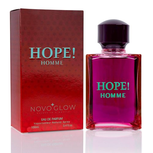 NovoGlow Hope Homme Eau De Parfum Spray for Men - 100ml | Spicy Floral Intense Fragrance, All-Day Warm Scent