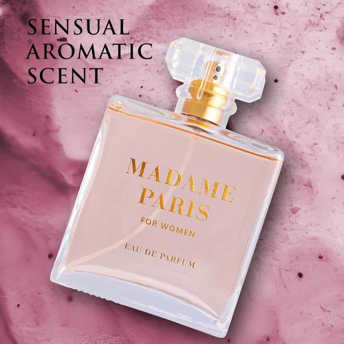 Madame Paris Eau De Parfum for Women - 3.4 Oz Delicate Floral Jasmine & May Rose | Cruelty-Free Fragrance