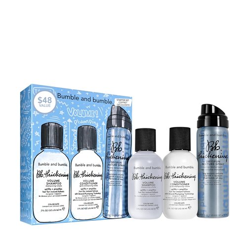Bumble and bumble. Thickening Hair Volumizing Gift Set - Travel Size | Shampoo, Conditioner & Texture Spray for Fine to Medium Hair | 3-Piece Set