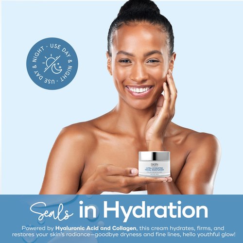 Skin Aesthetics Hyaluronic Acid & Collagen Face Moisturizer - Anti-Aging, Ultra Hydrating, Fine Lines & Wrinkles Treatment - Dermatologist Tested Korean Skincare - Clean Beauty, Cruelty-Free - 1.69 oz