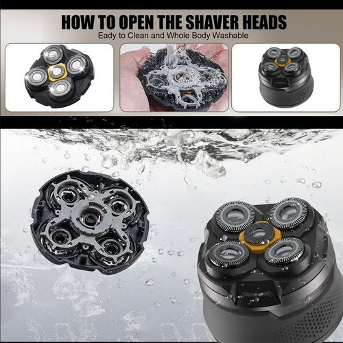 4PCS Shaver Replacement Blades Compatible with MicroTouch Titanium Head,Stainless Steel Material
