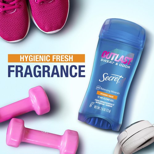 Secret Outlast Antiperspirant Deodorant for Women, 72hr Sweat & Odor Protection, Ph Balancing Minerals, Invisible Solid, Hygienic Fresh Scent, 2.6 oz (Pack of 3)