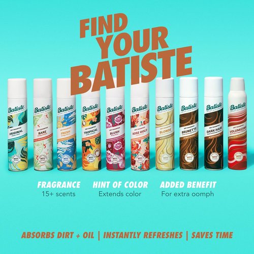 Batiste Dry Shampoo - Dark Formula for Instant Oil Absorption | 162g/5.71 oz.