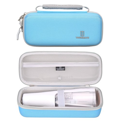 Tourmate Hard Case for Waterpik Cordless Express Water Flosser,Travel Case for White WF-02 (Only Box) (Blue)