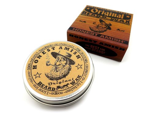 Honest Amish Beard Wax - All-Natural Organic Formula for Strong Hold | 2 Ounce