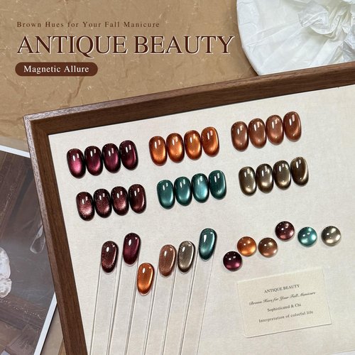 GAOY Glitter Cat Eye Gel Nail Polish Set - 6 Holographic Colors for Stunning DIY Nail Art | UV Soak Off