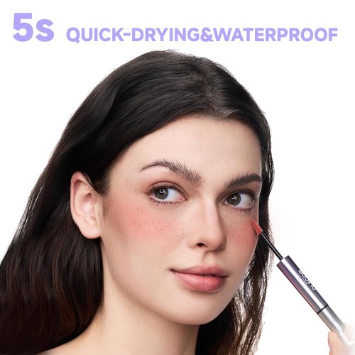 Unicos Freckle Stamp - 2-in-1 Freckle Pen with Blush | Quick-Drying, Waterproof, Natural Makeup - Sunkiss
