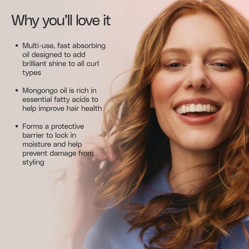 Ouidad Moisture Lock Mongongo Hair Oil - Fast-Absorbing Leave-In Treatment for Curly Hair, 1.7 fl oz | Hydrates & Restores Natural Luster