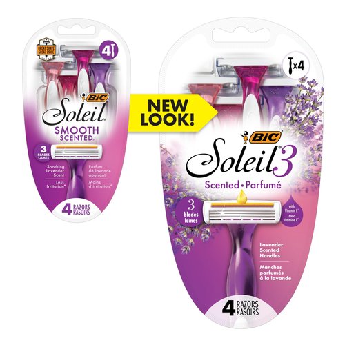 BIC Soleil Twilight Disposable Razor, Women, 4-Count (Pack of 6)