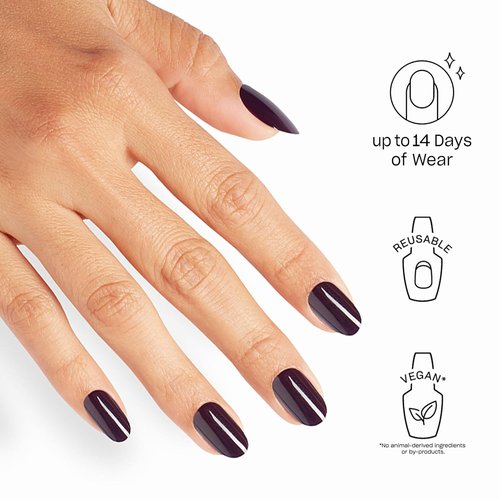 OPI Press On Nails - Short Round & Squoval Styles | 24 Count With Nail Glue | Long Lasting & Reusable