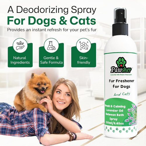 Lavender Dog Perfume Spray - Long-Lasting Cologne & Deodorizer for Dogs & Cats | Gentle Grooming Freshener - 8.45 oz