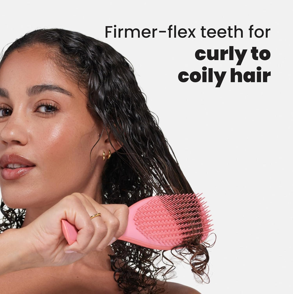 Tangle Teezer Ultimate Detangler Brush - Reduces Frizz & Breakage for Curly Hair | Coral Pink